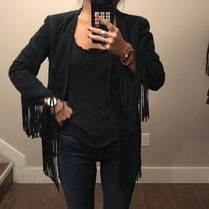 BARBARA BUI Fringe Suede Jacket